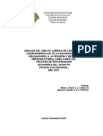 Analisis Del Efecto Juridico de Las Medidas Gubernamentales de Exoneracion de Obligaciones A Las PYMES