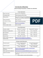 CityU Student Exchange Fact Sheet 2020-21 - JL