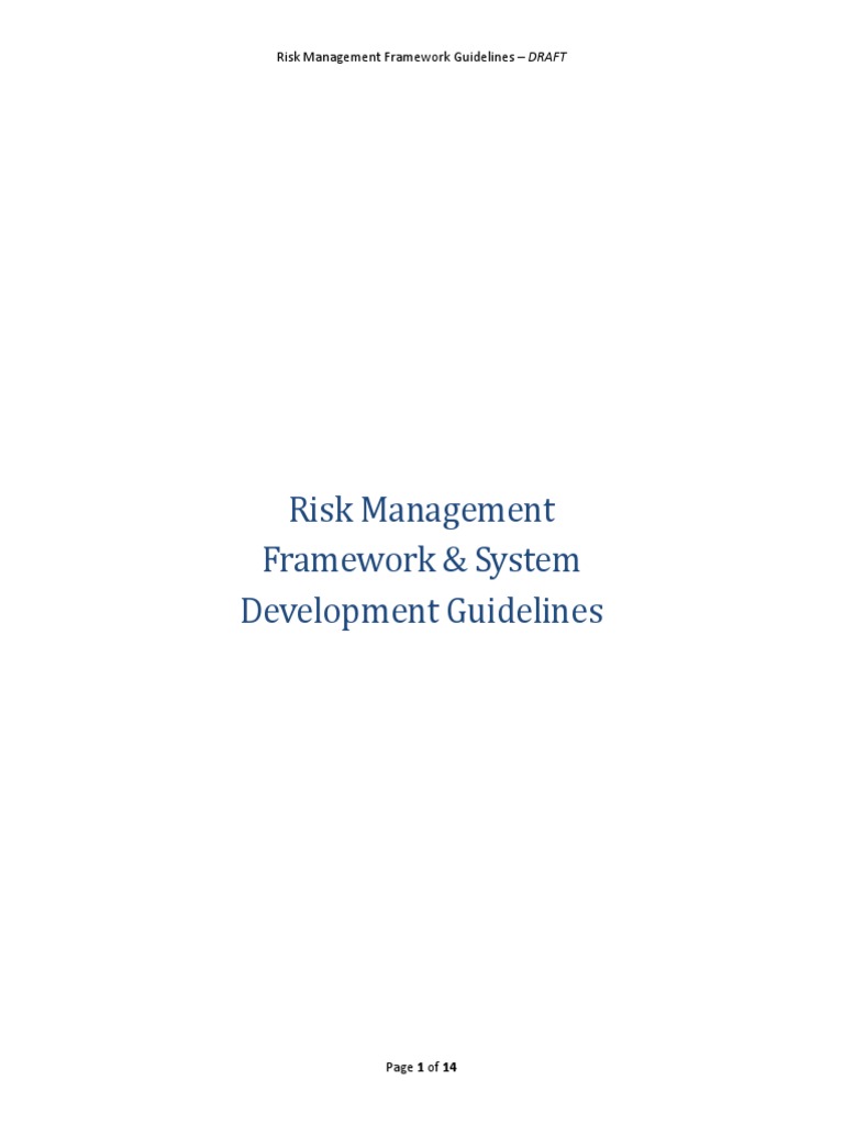 Risk Management Framework System Development Guidelines | PDF | Risk