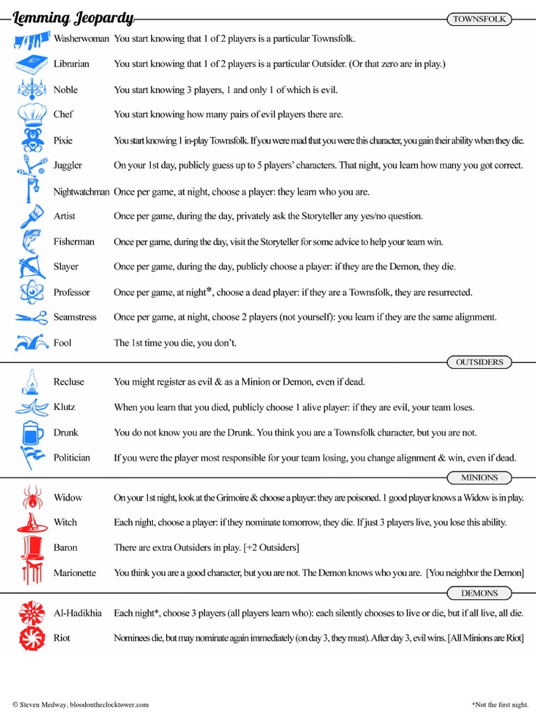Lemming Jeopardy Script | PDF