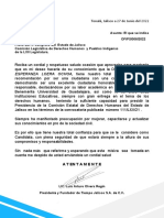 Carta Empresarial A Esperanza Loera Ochoa CEDH