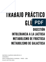 TP - Digestión de Glúcidos. Intolerancia A La Lactosa. Metabolismo de Fructosa y Galactosa - Texto - 2022