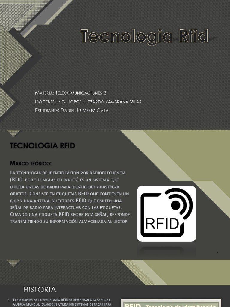 Tecnologia Rfid | PDF | Identificación de frecuencia de radio