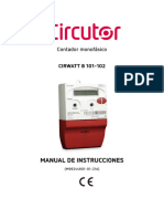 Manual de Instrucciones: Contador Monofásico CIRWATT B 101-102