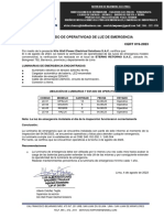 Certificado de Operatividad de Luz de Emergencia CERT 019-2023