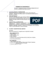 TDR SEDE ADMINISTRATIVA RNC - Desinfección - Desinsectación