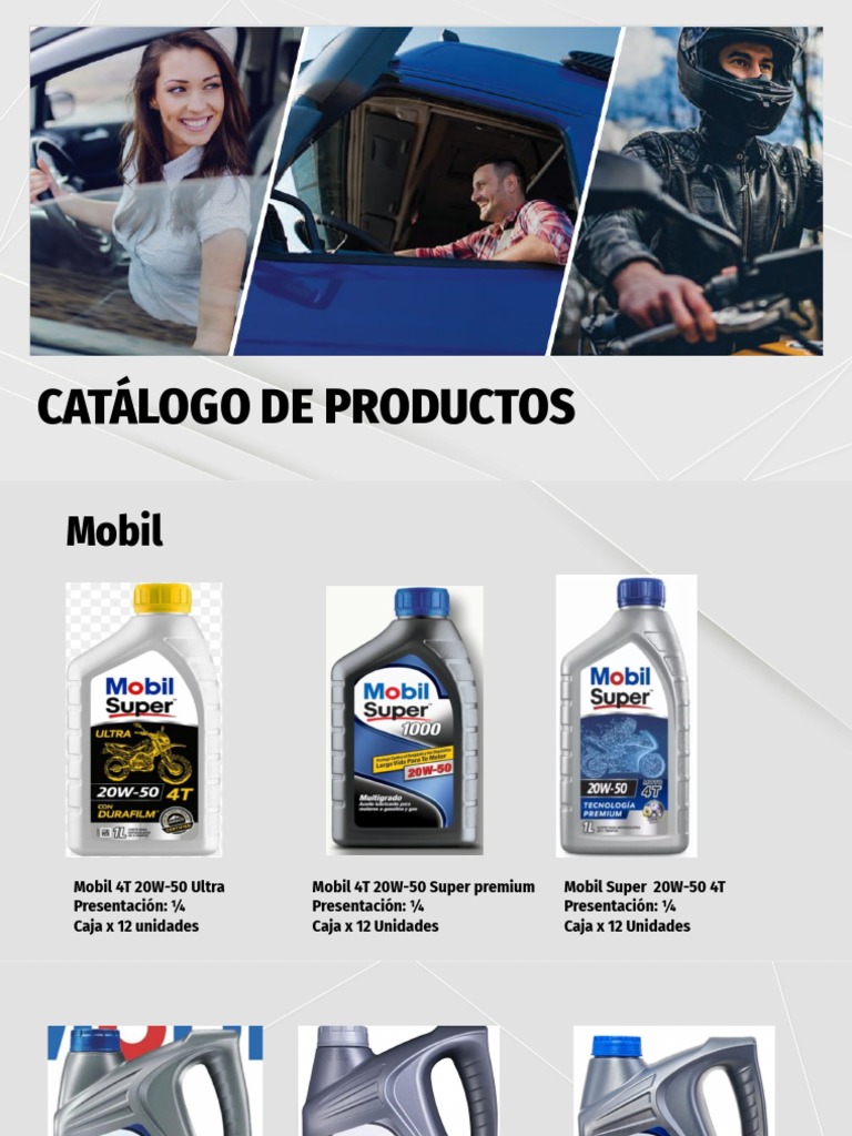 Catálogo de Aceites y Lubricantes Mobil | PDF