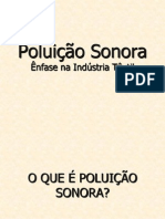 Poluição Sonora Indústria Têxtil