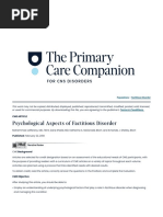 Psychological Aspects of Factitious Disorder