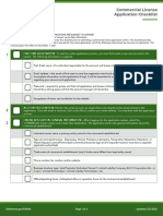 Commercial Application Checklist