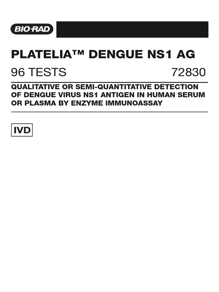 Platelia Dengue Ns1 Ag 1 | PDF | Infection | Monoclonal Antibody
