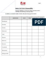 Unit 6 Vocabulary Study List For Students For C1 PW3 2022