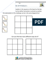 Salamander Line Up Puzzle 1