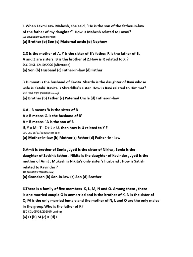 ssc-blood-relation-ps-pdf-interpersonal-relationships-sexual-reproduction