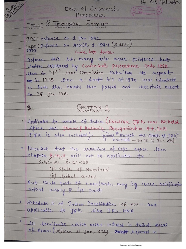 CRPC Complete Notes | PDF