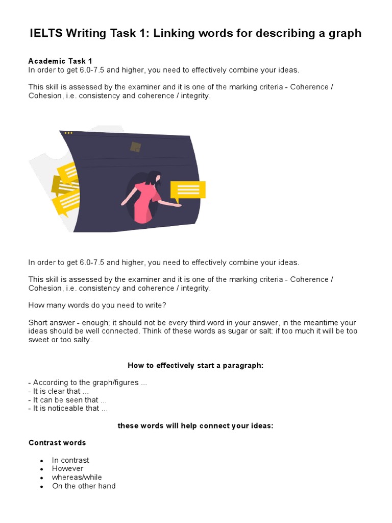 IELTS Linking Words for Writing Task 1 PDF