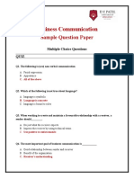 Business Communication: Sample Question Paper