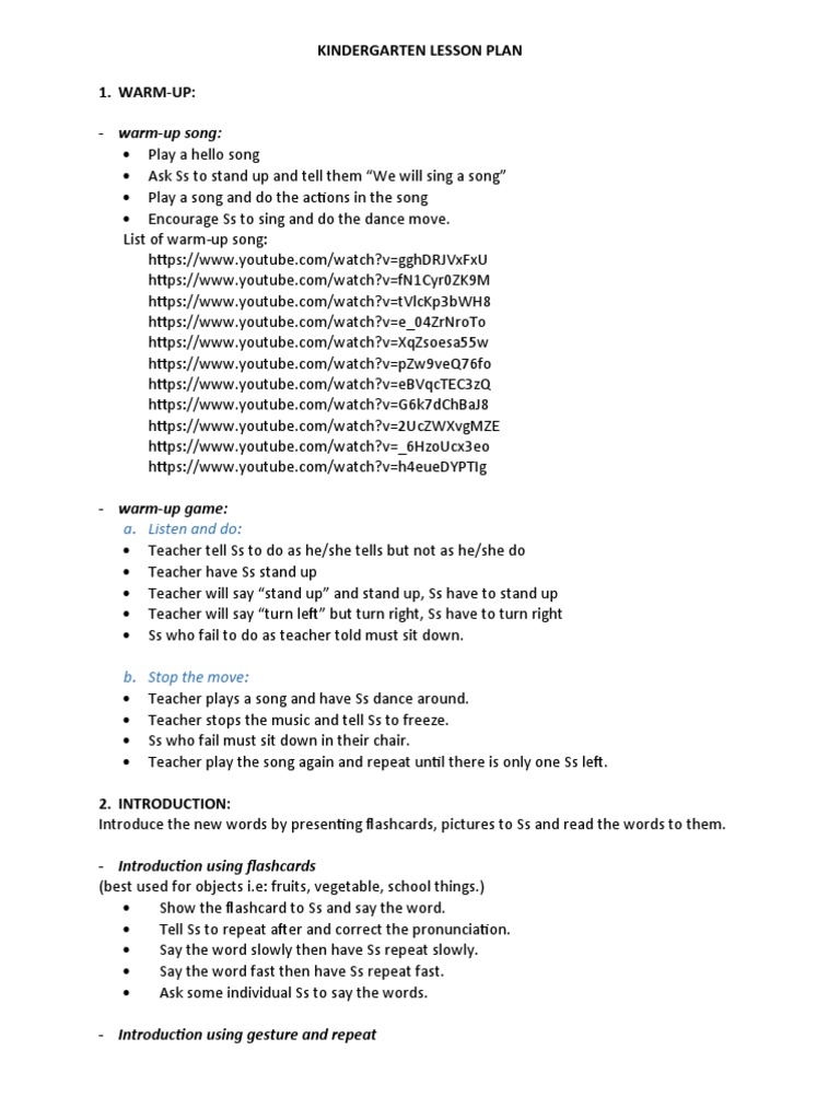 Engaging Kindergarten Lesson Plan | PDF | Foreign Language Studies | Art