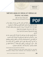 Shalat Sebagai Tiang Agama Khutbah Jumat