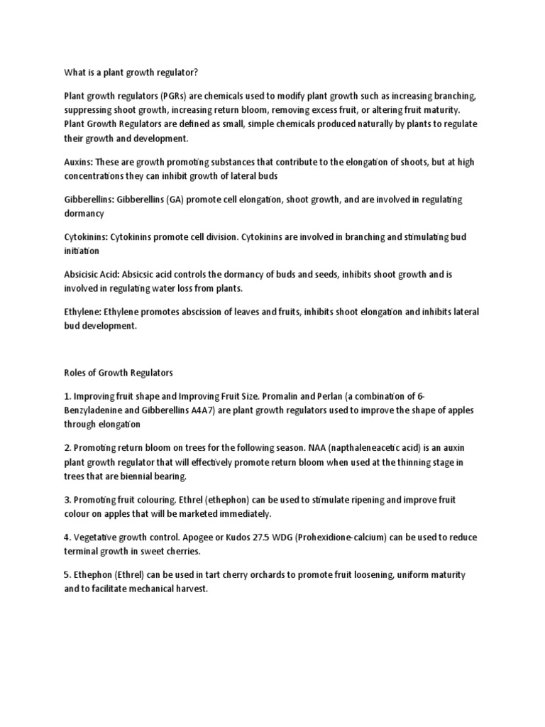 Plant growth regulators PDF