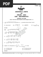 Wbjee - 2023 Math