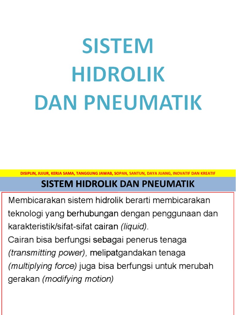 Tdo Ppt Materi Hidrolik Pneumatik Pdf