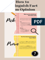 How To Distinguish Fact From Opinion Infographic