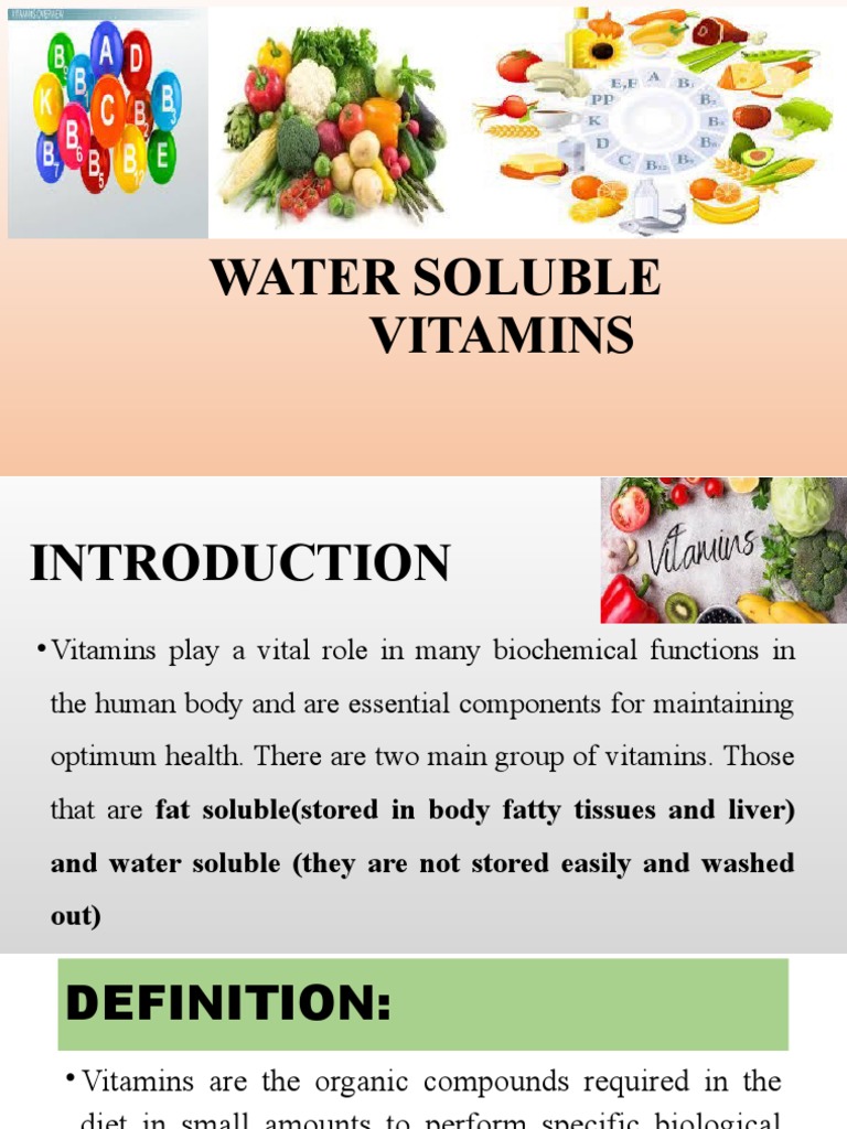 Overview of Water Soluble Vitamins | PDF | Vitamin | Vitamin B12