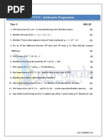 Arithmetic Progression-TEST 1 (10th)