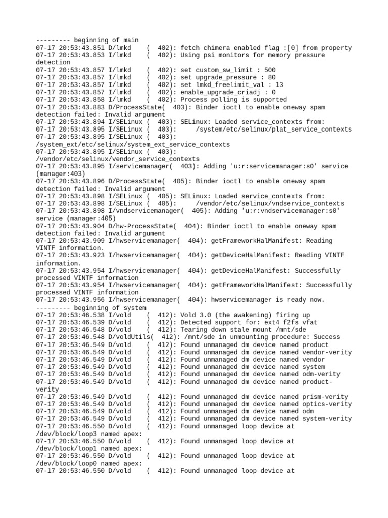 Android System Log Analysis | PDF | Computing | Computer Architecture