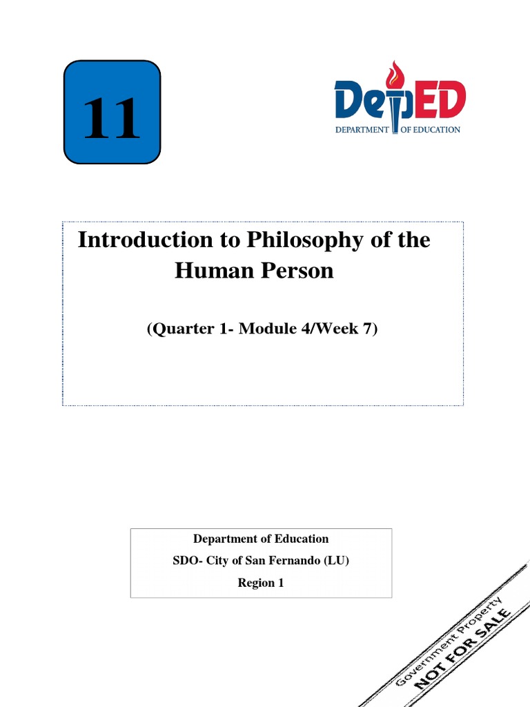Philosophy of the Human Person Module | PDF | Environmental Ethics ...