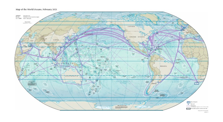World Map of Oceans and Territories | PDF | Arctic Ocean | Oceanography