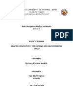 Reflection Paper - Confined Space Entry, Tire Choking, and Environmental Safety