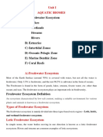 Aquatic Biomes Notes