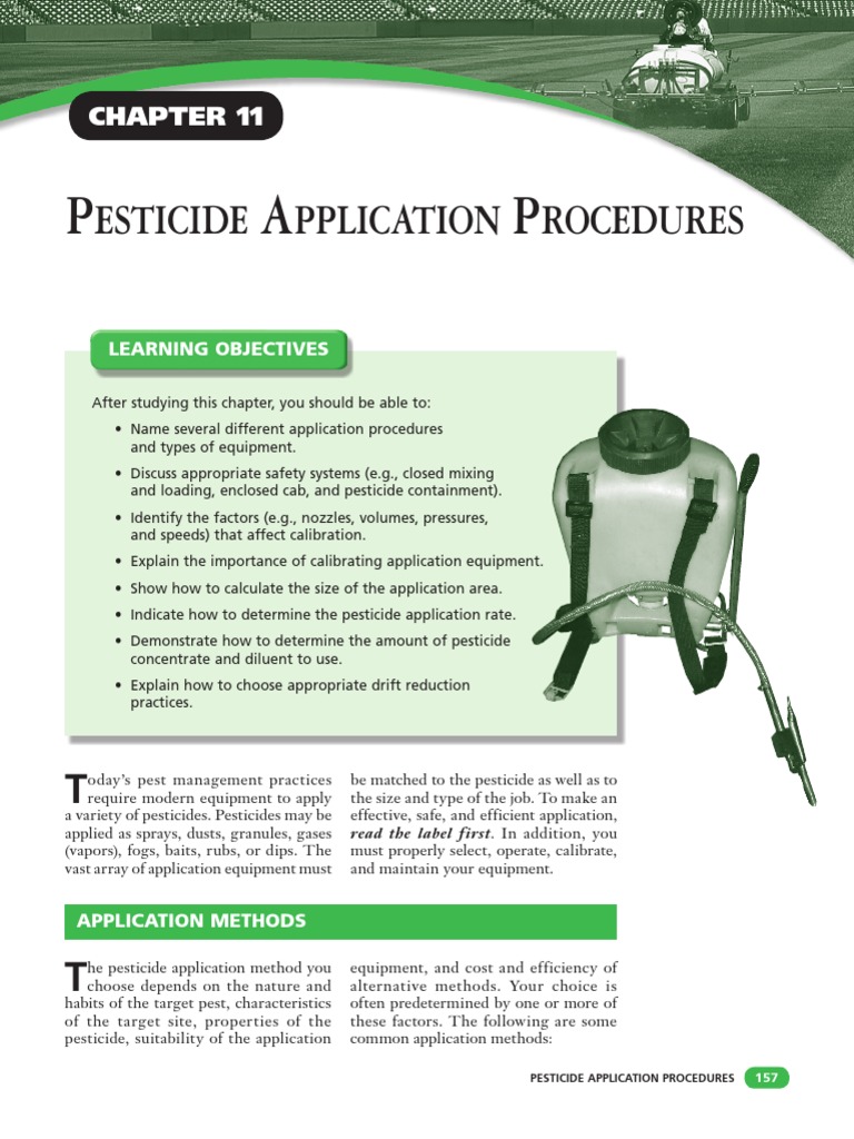 Core CHPT 11 Pesticide Application Procedures | PDF | Gallon | Pesticide