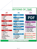 At, In, On - Prepositions of Time