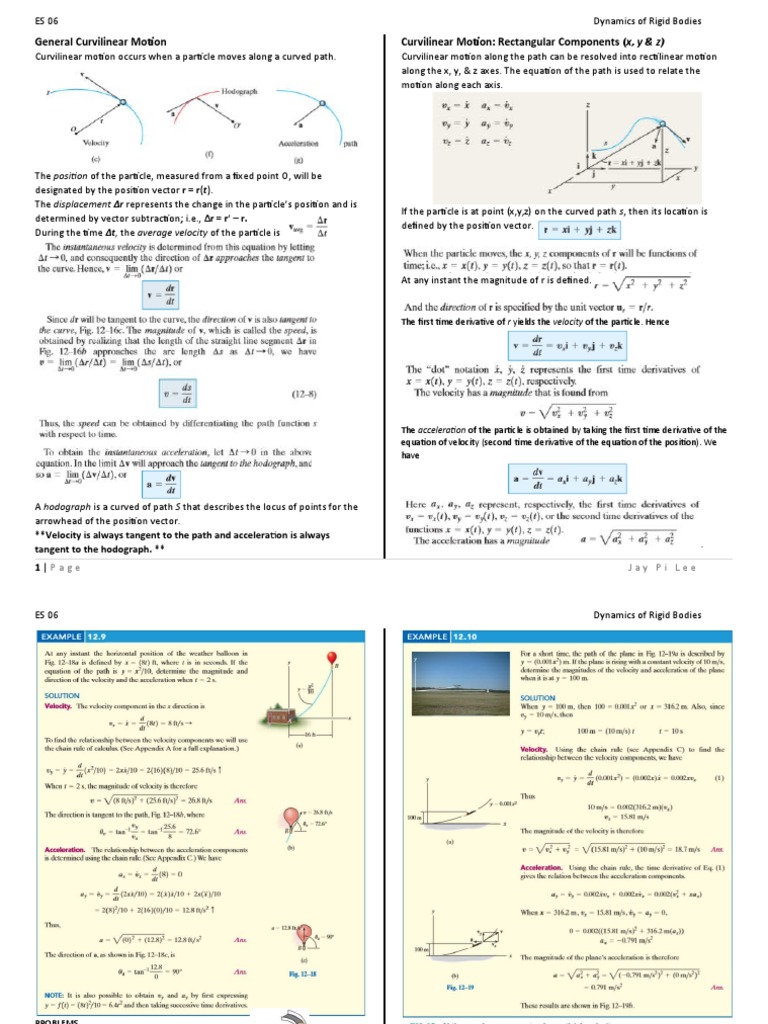 Curvilinear Motion | PDF | Euclidean Vector | Acceleration