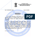 Notice: Ref. U-12021/06/2021-MEC Dated: 21.10.2021