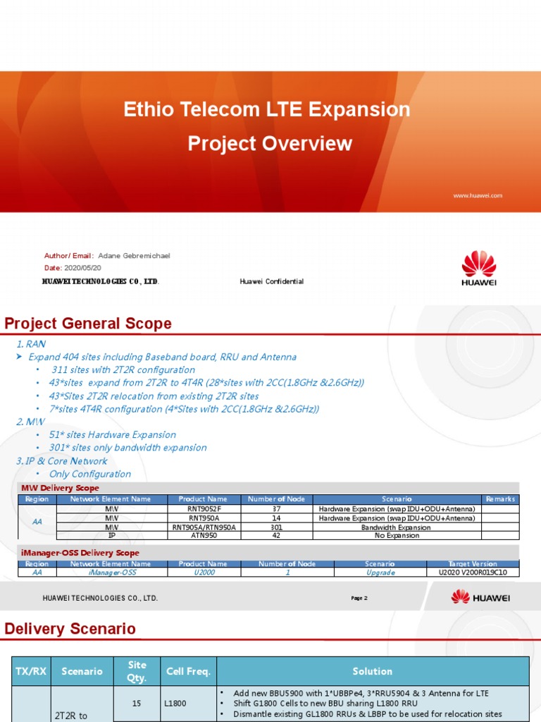 Ethio Telecom LTE Expansion Overview | PDF