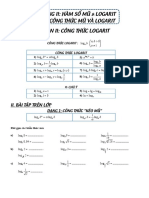 Tài liệu - Công thức logarit