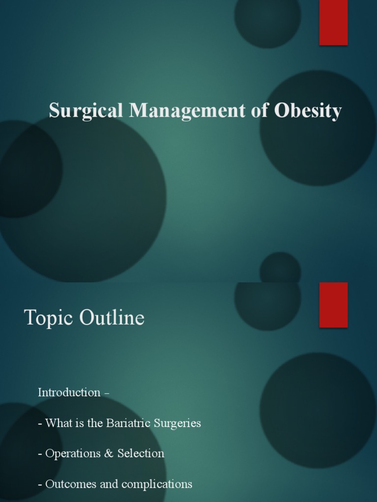 Bariatric Surgery for Obesity Management | PDF | Bariatric Surgery ...