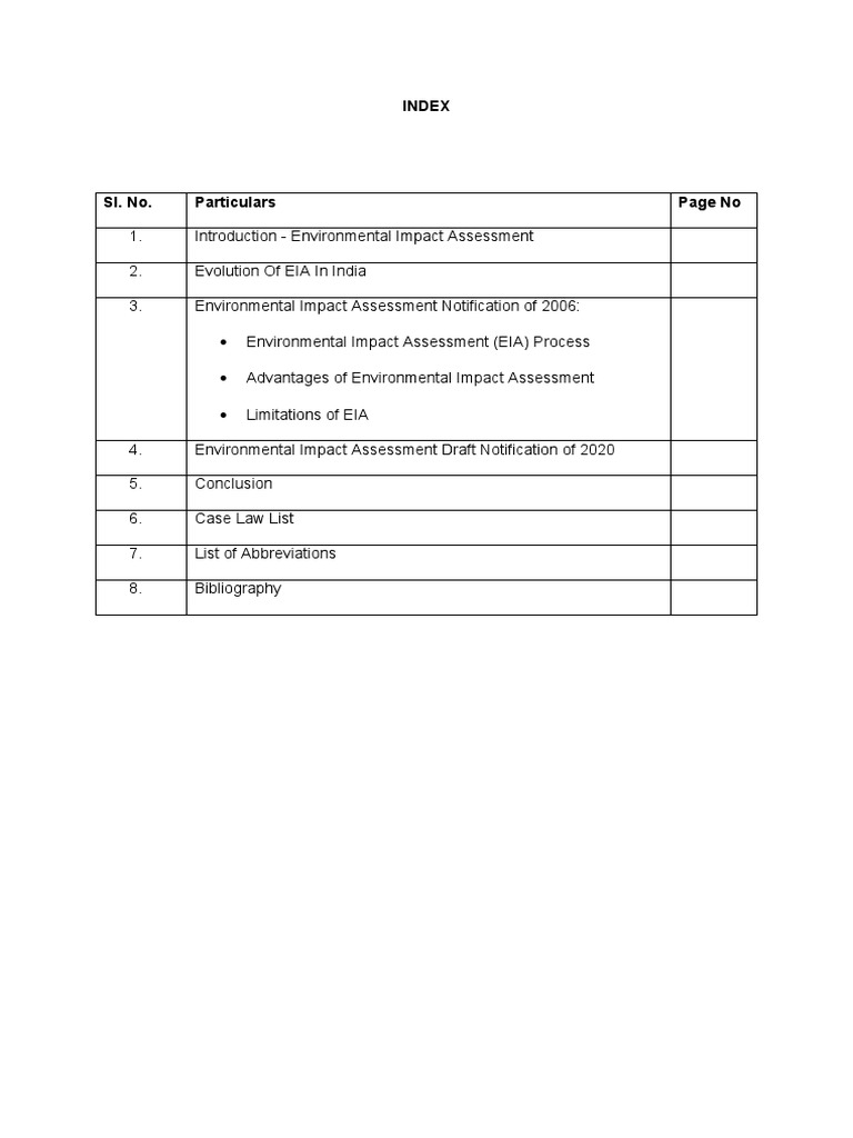 Environmental Impact Assessment Pdf Environmental Impact Assessment