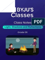 Light, Shadows and Reflections - Notes Class 6 Byjus