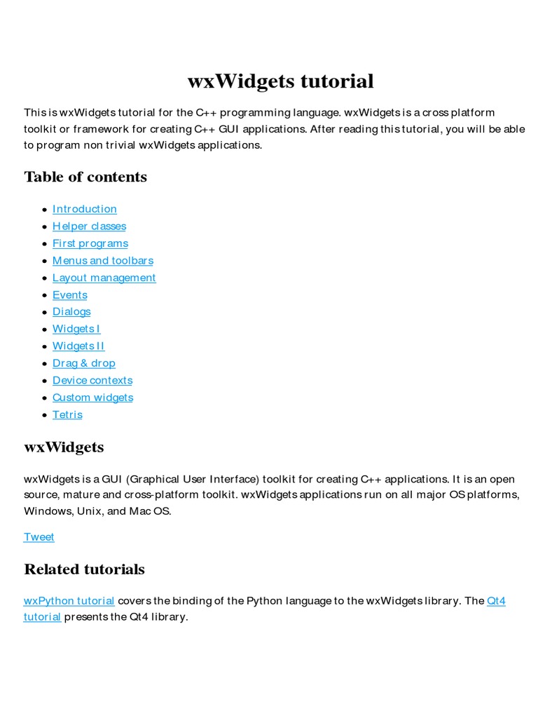 Wxwidgets Tutorial 2014 - Cross-Platform Toolkit For Creating C++ GUI ...