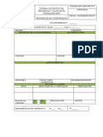 BCC-SST-FRT-057. Informe de No Conformidad