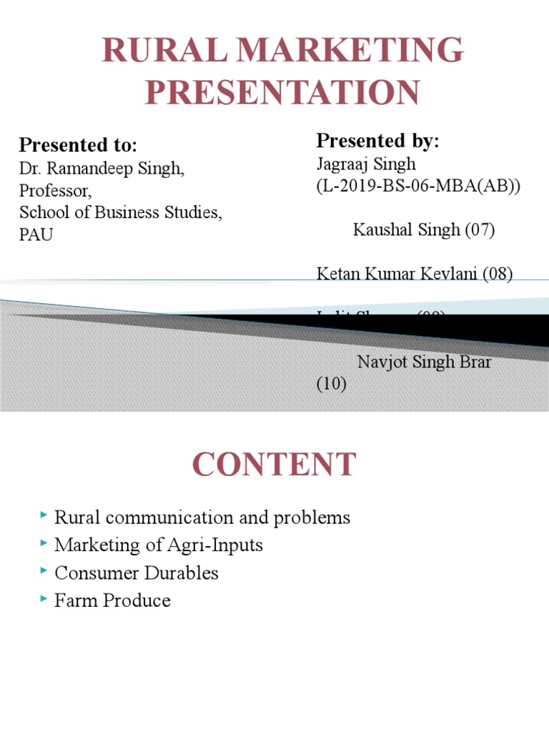 Rural Marketing Strategies and Challenges | PDF | Agriculture | Marketing