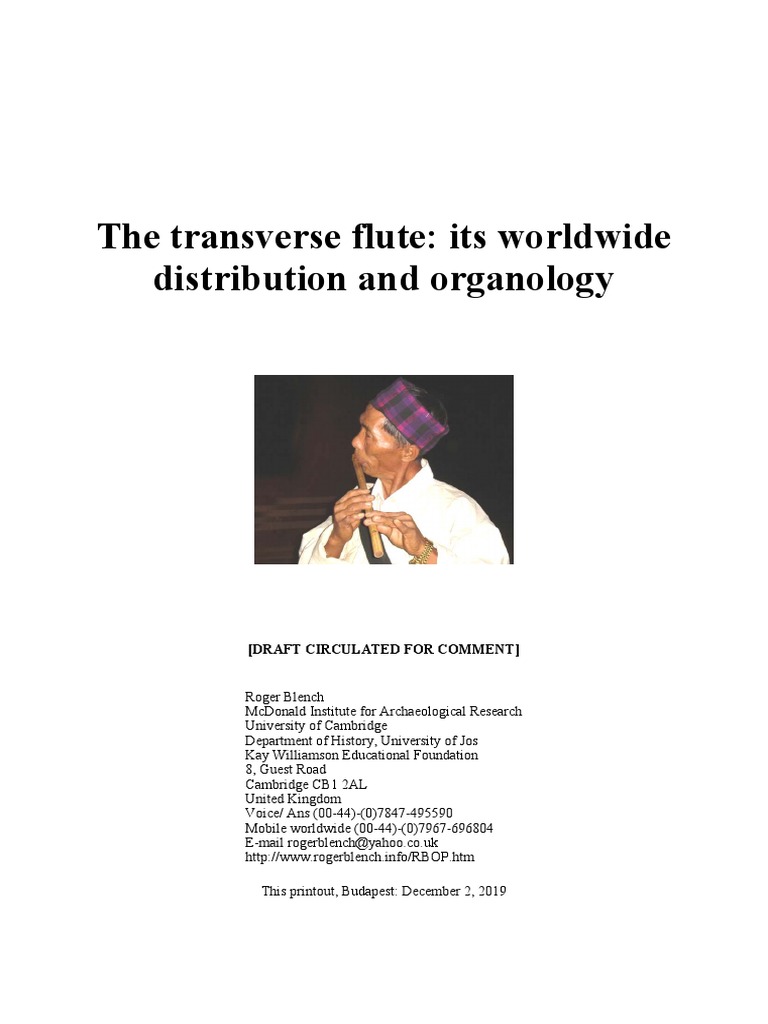 The Worldwide Distribution of The Transverse Flute | PDF | Flute ...