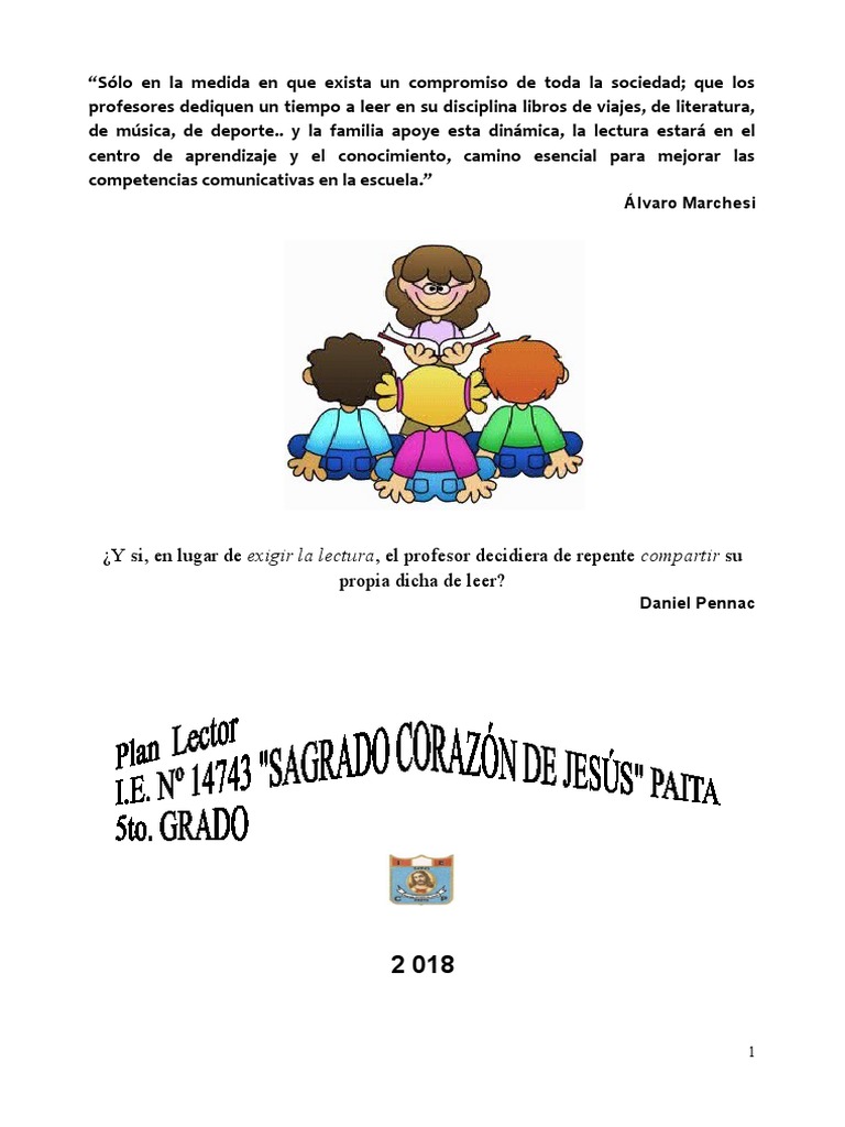 Plan Lector Escolar en Paita | PDF | Salón de clases | Educación primaria