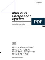 Mini Hi-Fi Component System: MHC-GRX9000 / RX900 Mhc-Grx7 / Grx7J MHC-RX77 / RX77S / R700 MHC-GRX5 / RX66