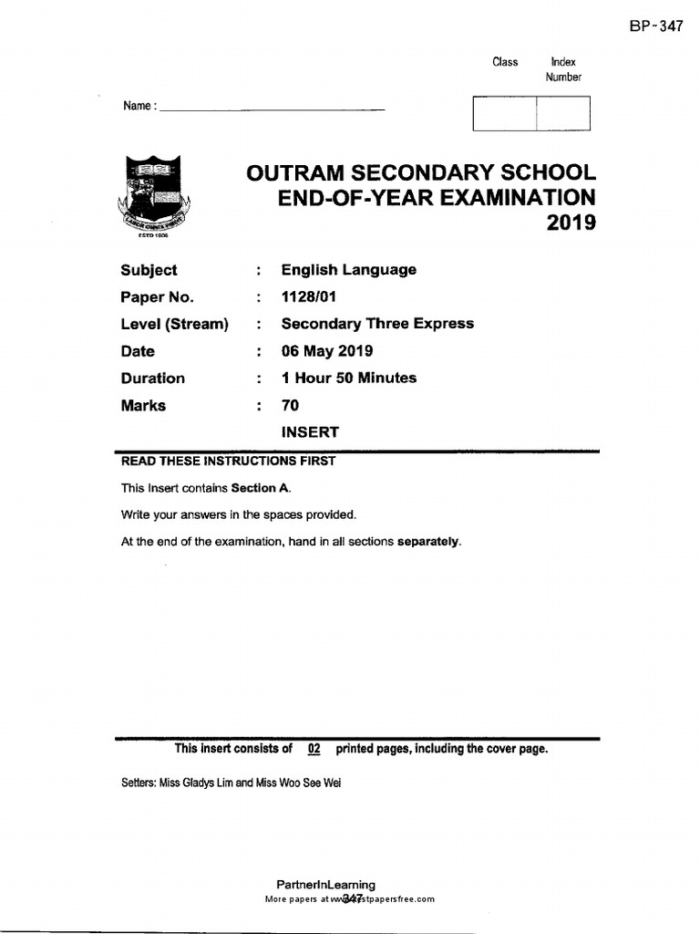 Sec3_2019_English_SA2_outram | PDF